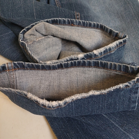 Harold's Blue Denim Jeans Embellished Back Pockets Flare Bootcut Size 12 Womens - Picture 8 of 14